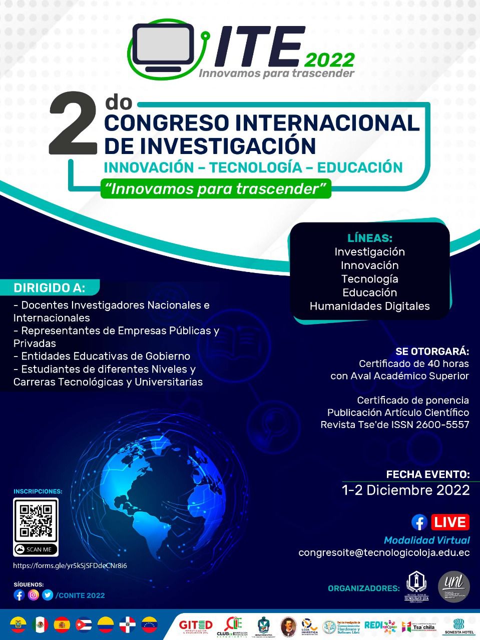 					Ver Vol. 2 Núm. 2 (2022): Congreso Internacional de Investigación Innovación – Tecnología – Educación 
				